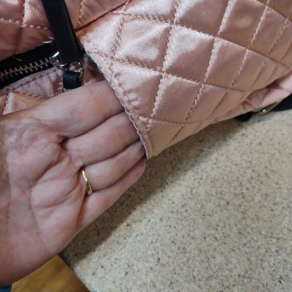 Quilted Rose Gold Backpack - Picture 5 of 8